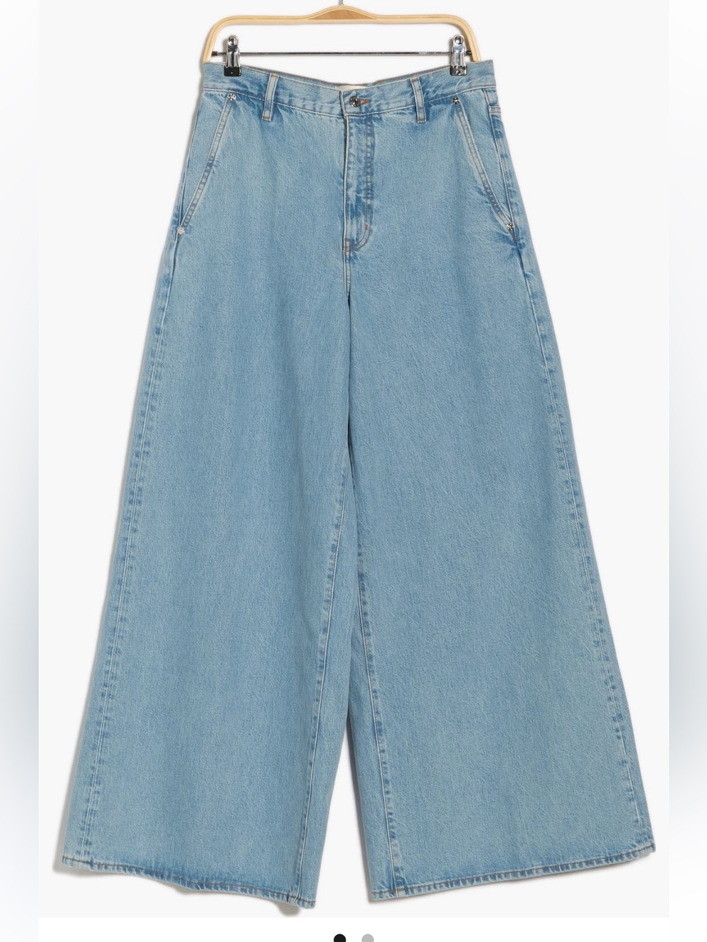 Frame The Drape High Waist Wide Leg Jeans in Sweetheart - Picture 3 of 13